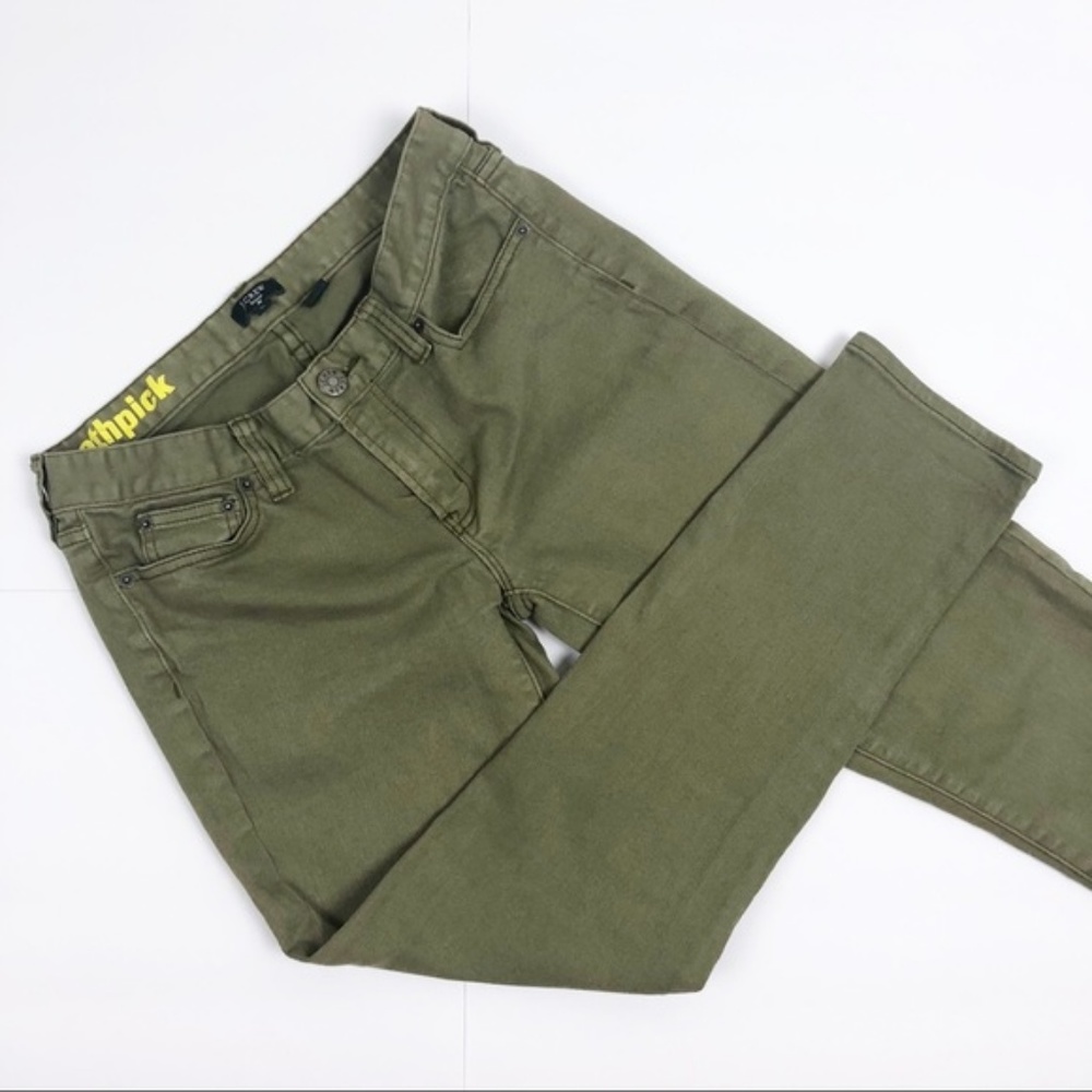 J. Crew toothpick olive green jeans